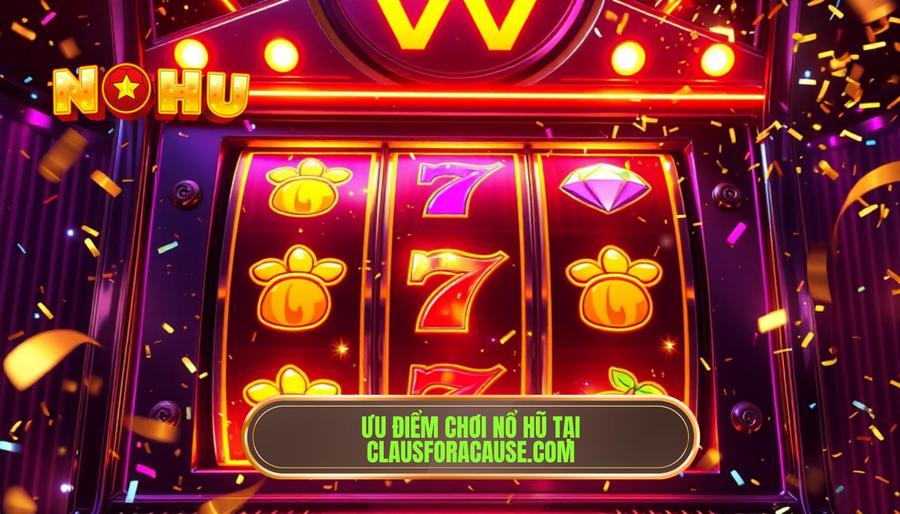 Ưu điểm chơi nổ hũ tại clausforacause.com